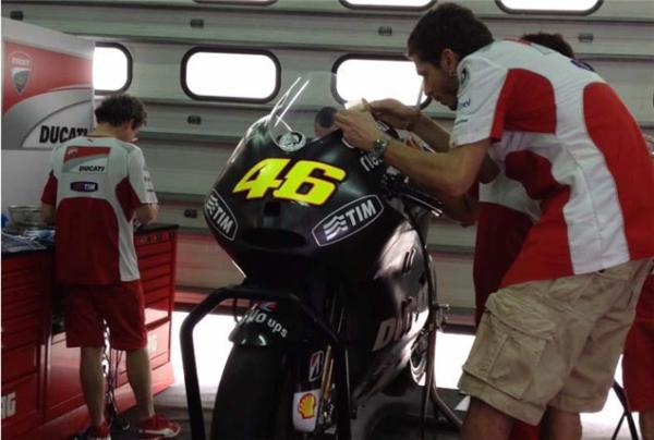 This is Rossi's Ducati Desmosedici GP12