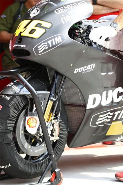 This is Rossi's Ducati Desmosedici GP12