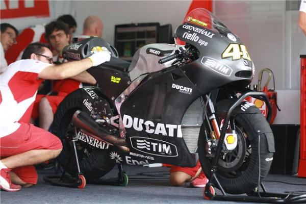 This is Rossi's Ducati Desmosedici GP12