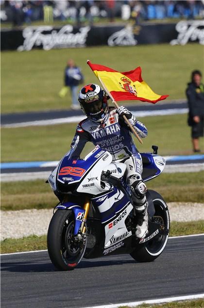 Jorge Lorenzo wins MotoGP world title