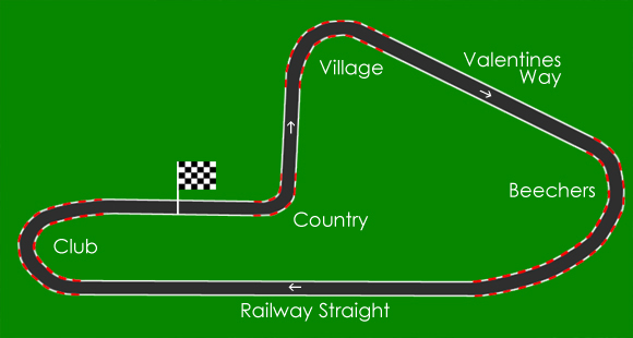 Aintree circuit map. - Aintree Motorcycle Racing Club