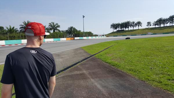 Trackside at Sepang with Bradley Smith