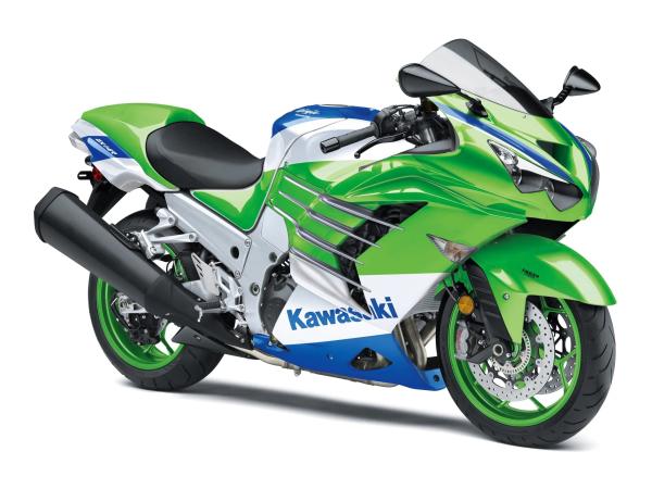 A Kawasaki sports motorcycle