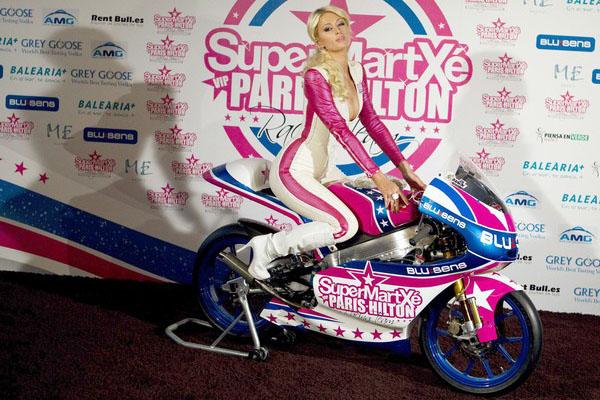 Paris Hilton talks racing with Jay Leno...