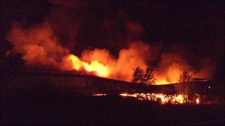 Huge fire guts M&P Motorcycles in Swansea