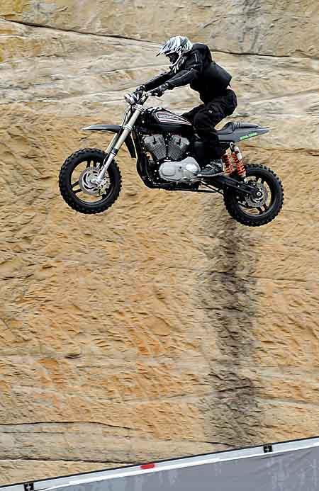 US stunt ace breaks Harley long distance jump record - TWICE