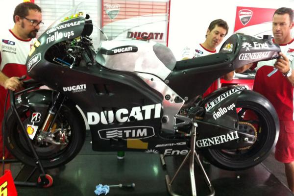 This is Rossi's Ducati Desmosedici GP12