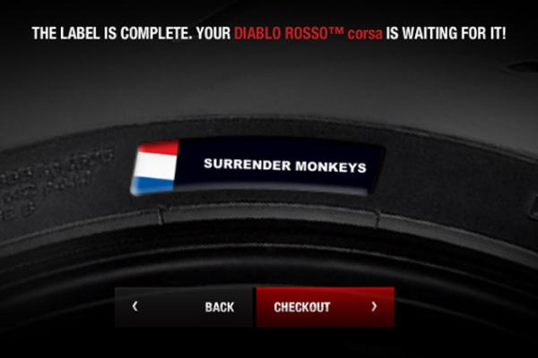 Customise your Pirelli Diablo Rosso Corsa tyres