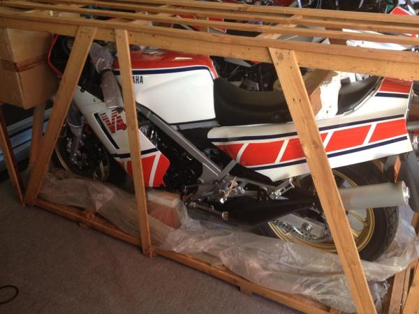 Zero-mile, still crated Yamaha RZ500N for sale