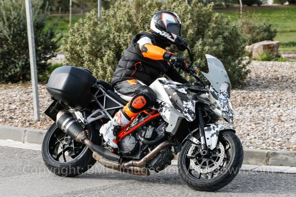 KTM 1290 Super Duke tourer spied