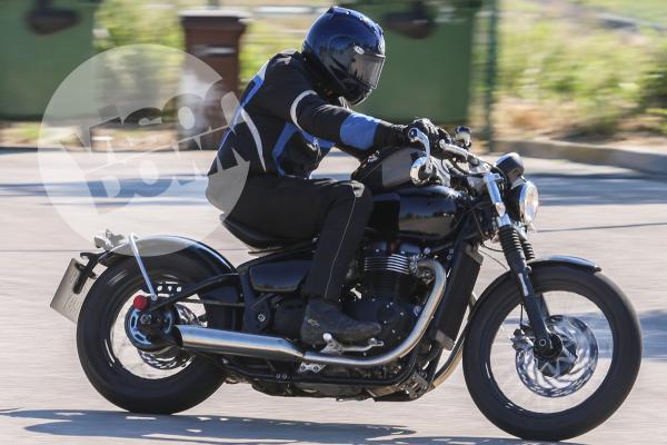 Triumph Bonneville bobber spied