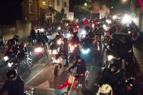 Halloween rideout brings chaos to south London