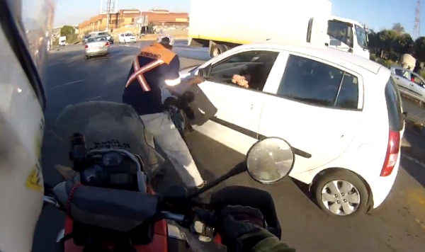 Heroic biker foils shocking South African smash and grab