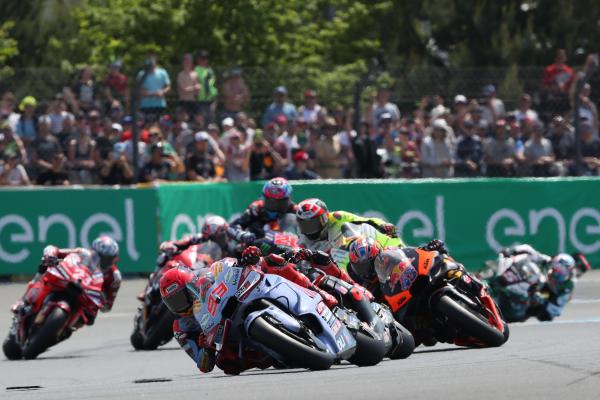 Marc Marquez leads Jack Miller, 2024 MotoGP French Grand Prix Sprint. - Gold and Goose