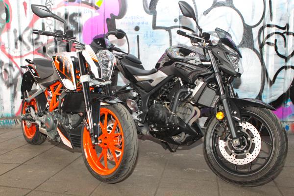 Yamaha MT-03 vs KTM 390 Duke video review 