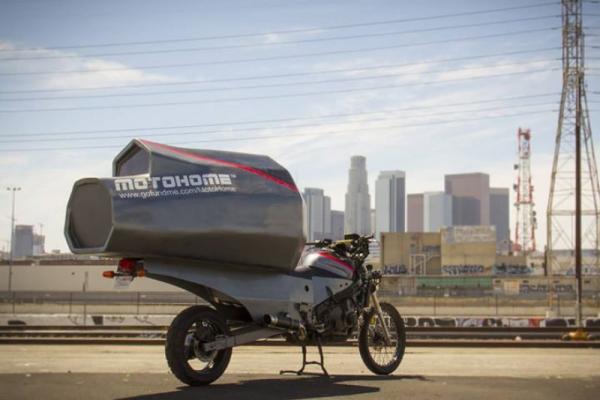 Student builds motorbike camper