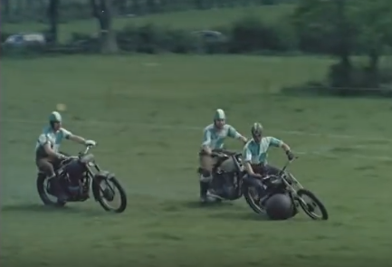 Watch: 1950s motorcycle football match