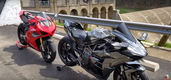 Ducati Panigale V4R and Kawasaki H2