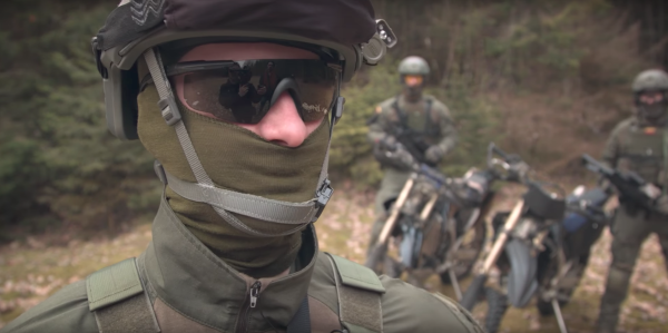 Lithuanian Special Ops Forces train on dirt bikes