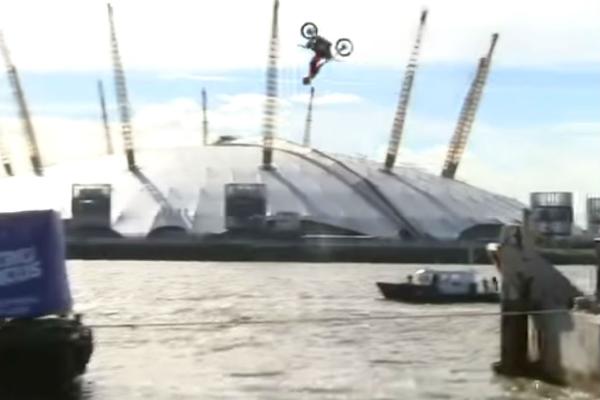 Watch: Travis Pastrana does backflip over Thames