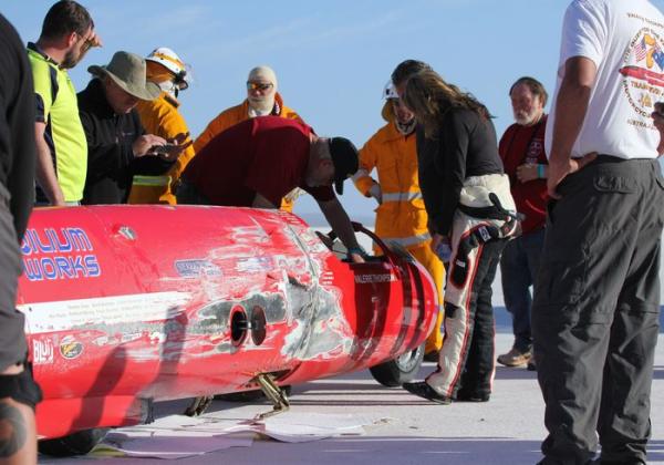 ‘Fastest woman on two wheels’ survives 300mph crash