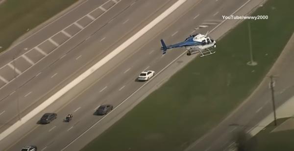 Police motorcycle chase Dallas