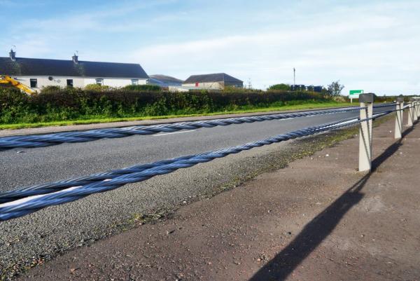 wire rope barrier is not quite road safety - banned in Northern Ireland