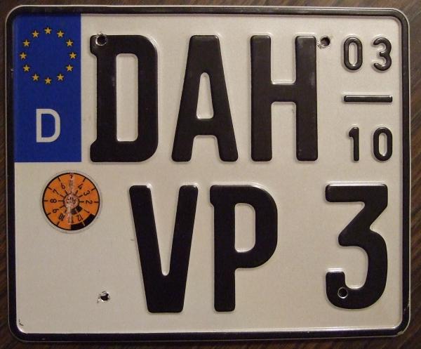 German registration plate