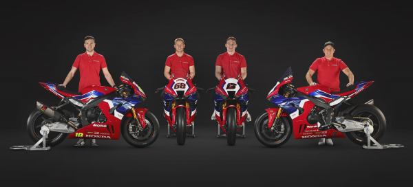 2023 Honda UK riders with 2023 CBR1000RR-R