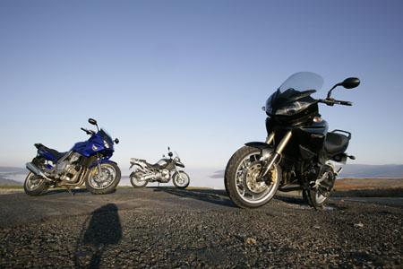 Road Test: R1200GS v. CBF1000F v. Tiger 1050 review