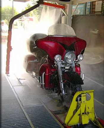 World's first automatic motorcycle washing machine