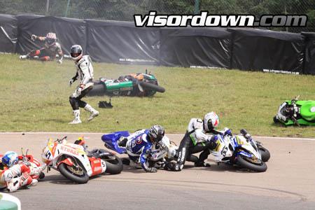 Picture Gallery: Josh Brookes Mallory Park crash