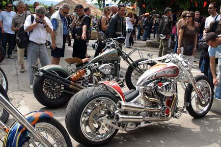 Harley Davidson owners rumble into San Tropez