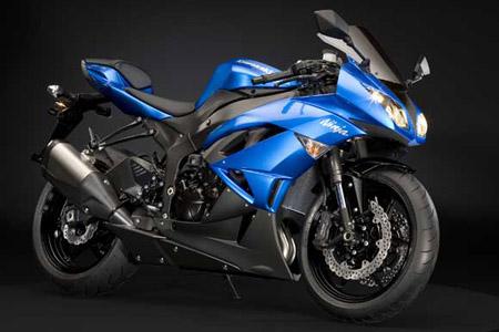 2009 Kawasaki ZX-6R in blue