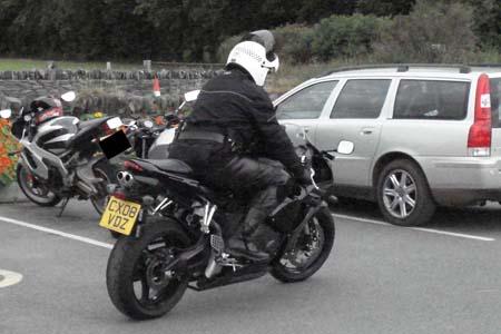 Police Fireblade camera-bike spied in North Wales