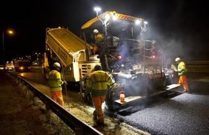 Highways England resurfacing roadworks