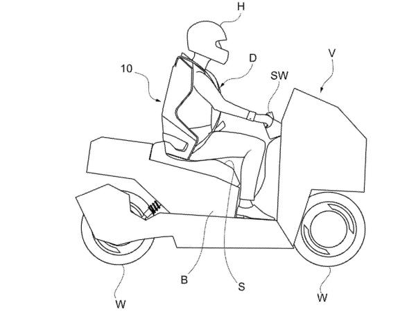 scooter patent seatbelt italdesign