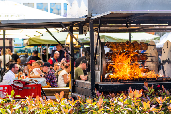 Food stand at Biker Fest International