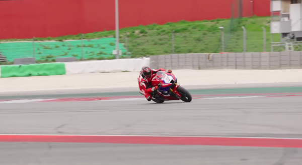 Tommy Bridewell, Honda Racing UK BSB shakedown, Portimao 2023. - Honda Video/YouTube