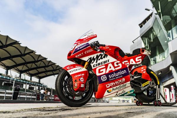 GasGas Aspar Moto2 bike with Aspar Circuit branding