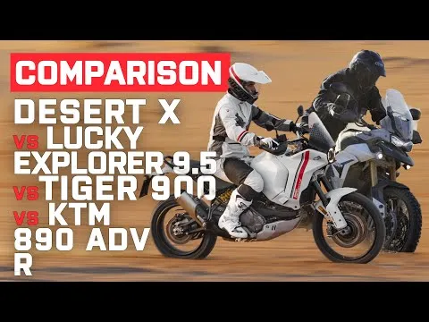 Adventure Motorcycle Comparison, Ducati Desert X, MV Agusta Lucky Explorer, KTM 890 and Tiger 900