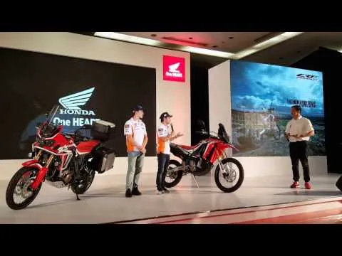 Marc Marquez &amp; Dani Pedrosa talk Honda Africa Twin &amp; CRF250 | Visordown