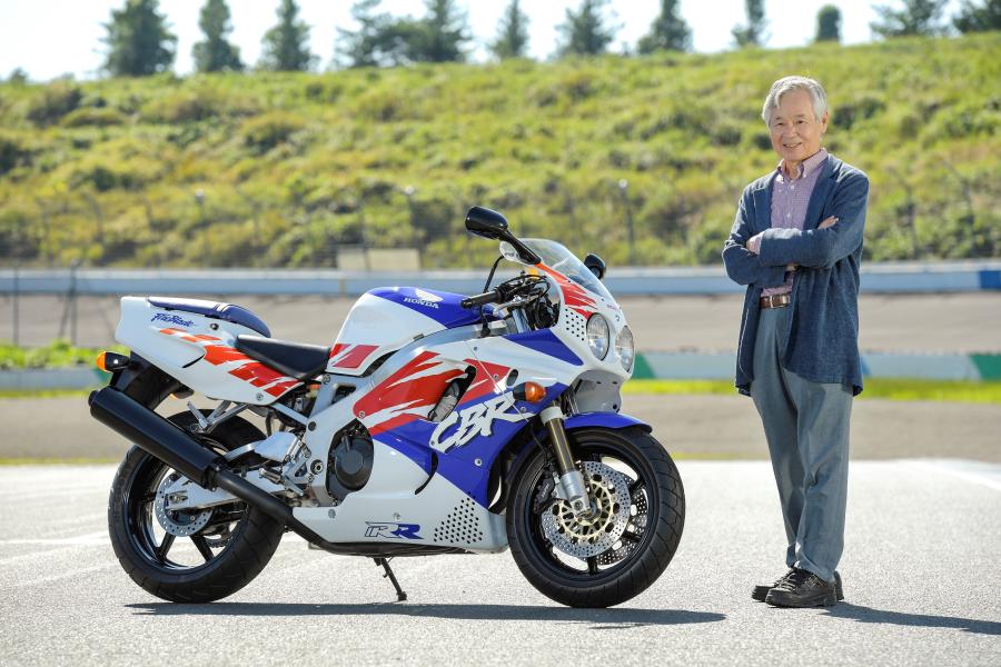 Fireblade creator Tadao Baba with a 1989 CBR900RR