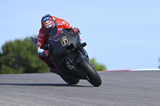 Stefan Bradl, 2023 HRC MotoGP test, Portimao. - Gold and Goose​