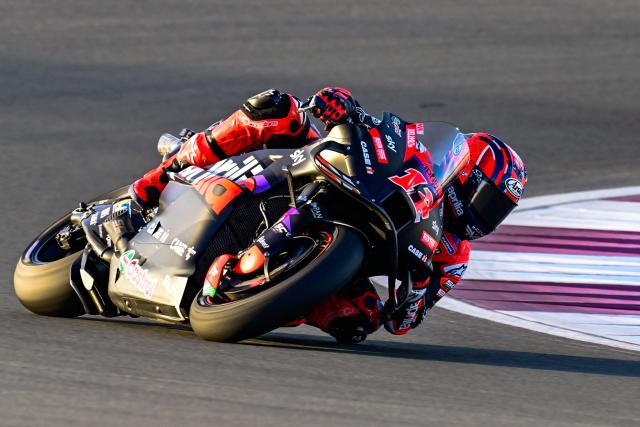 Maverick Vinales, 2024 MotoGP Qatar Test. - Gold and Goose
