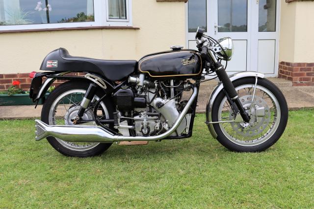 A Velocette Thruxton classic motorcycle