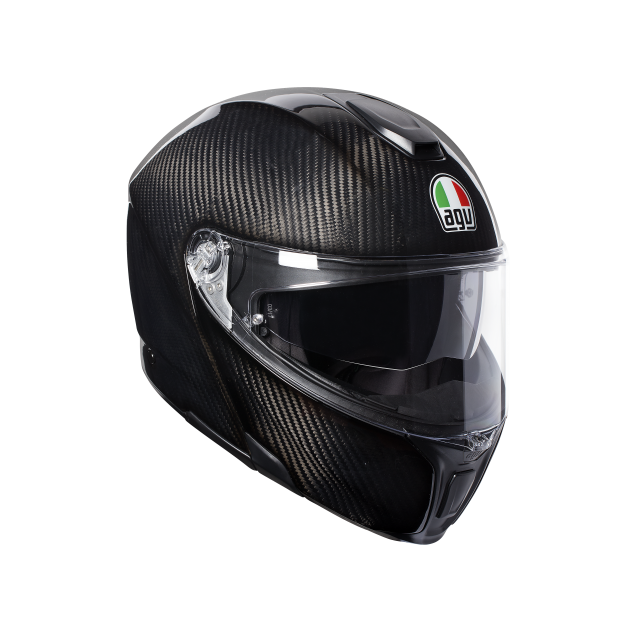 AGV unveils world first fully carbon flip front lid