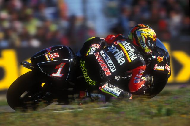 Max Biaggi, 1997 250cc German Grand Prix. - Gold and Goose
