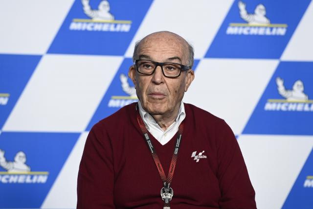 Carmelo Ezpeleta, 2023 MotoGP Argentinian Grand Prix, press conference. - Gold and Goose