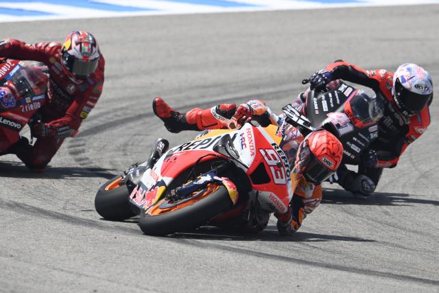 Marc Marquez, 2022 Spanish Grand Prix T13 save. - Gold and Goose.